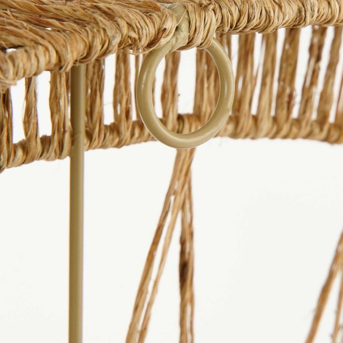 Ludy wandspiegel, jute, lichtbruin, Ø 60 cm