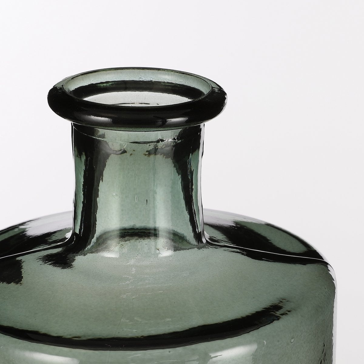 Mica Decorations Guan Flesvaas – Gerecycled Glas Grijsgroen (H40 x Ø15 cm)