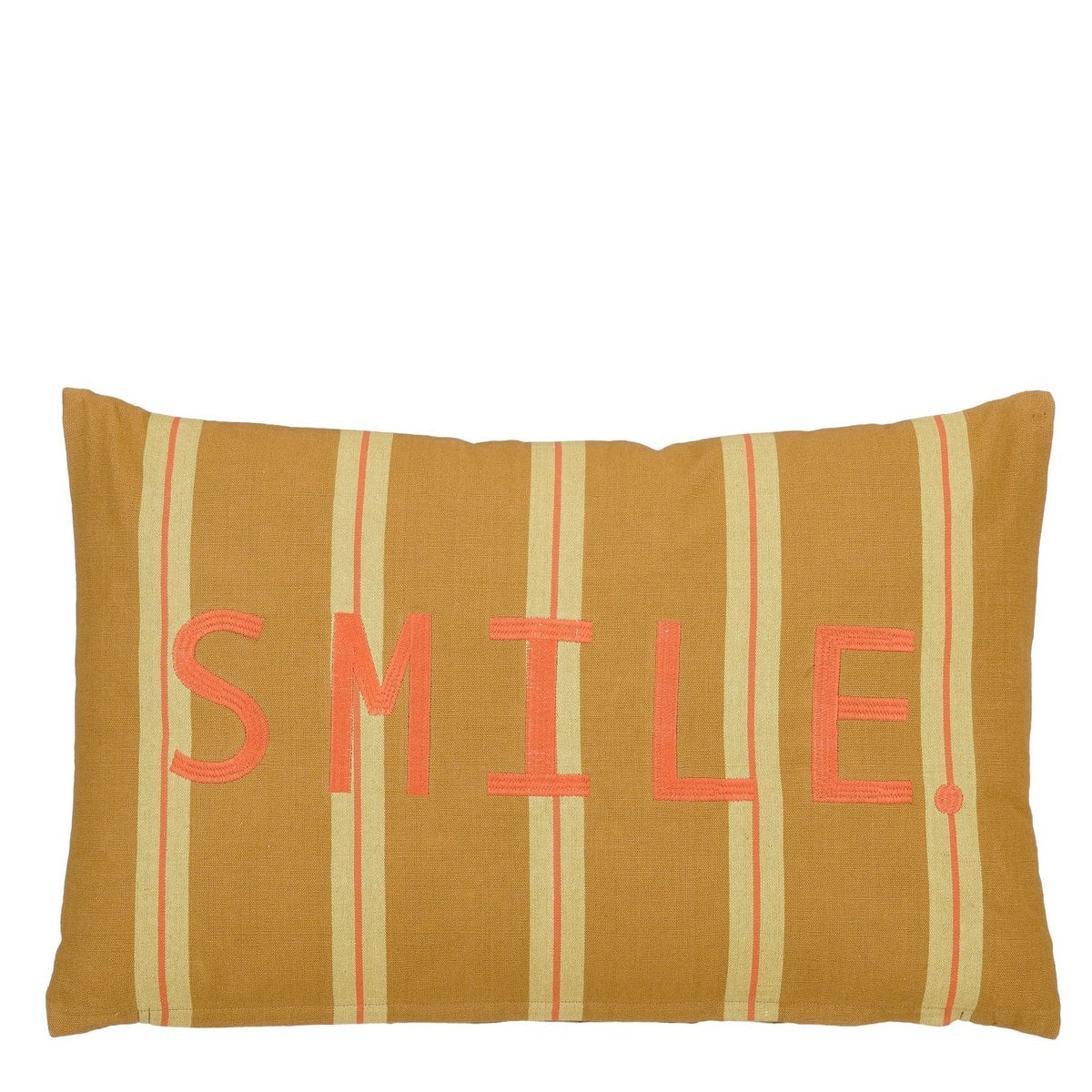 Sierkussen met tekst smile, 55 x 35 cm