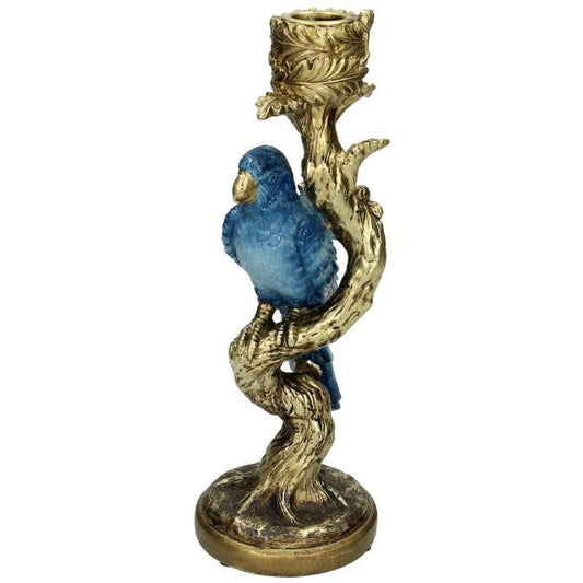 Kandelaar papegaai blauw, 25 cm