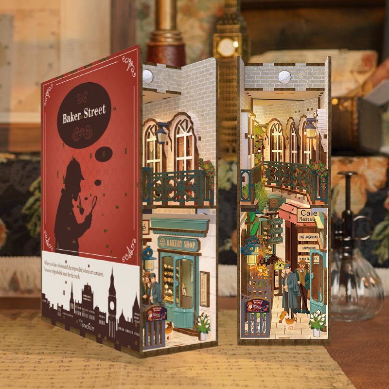DIY book nook Baker Street bookend, 24,5 cm