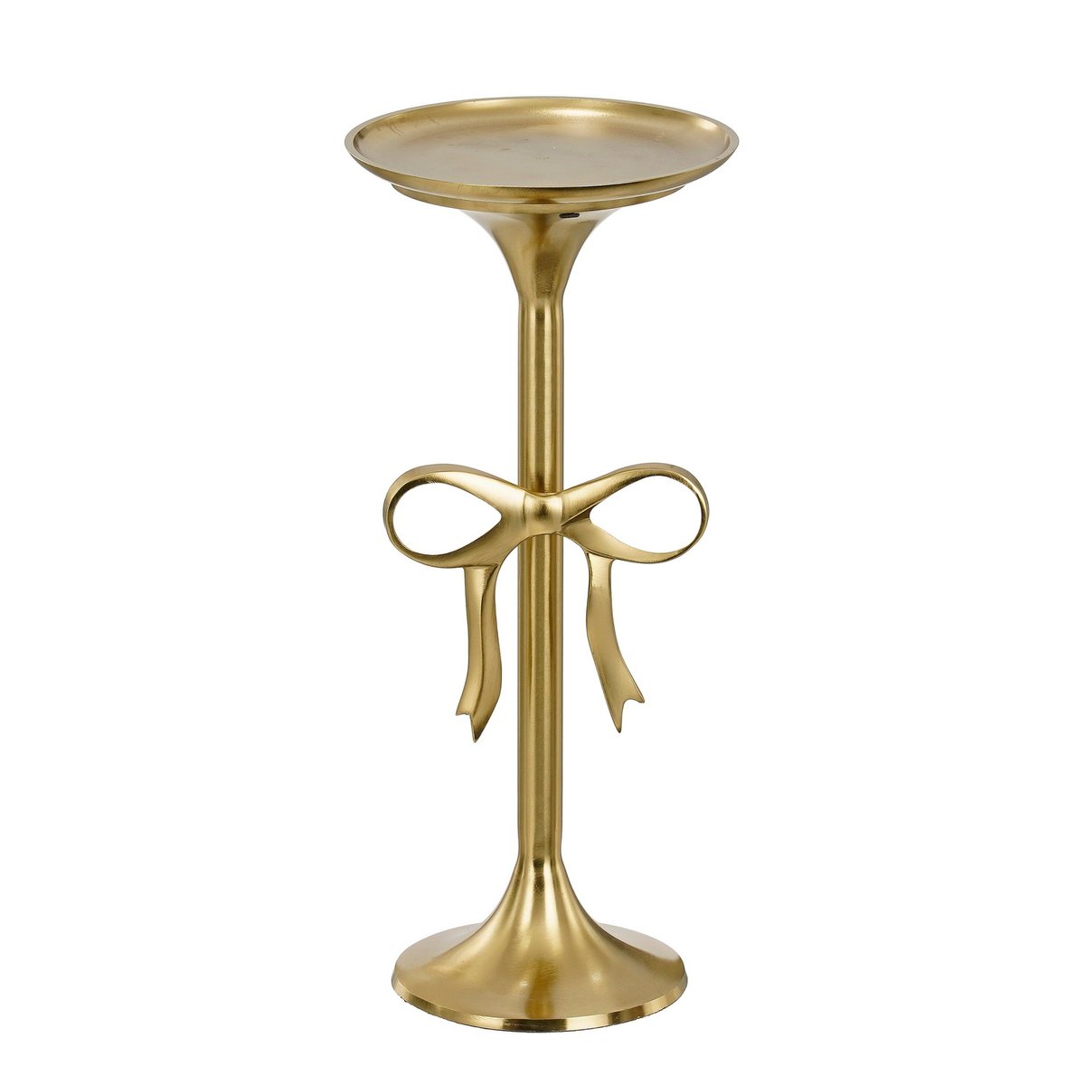 Gouden bijzettafel met strik, Ø25 x 57 cm