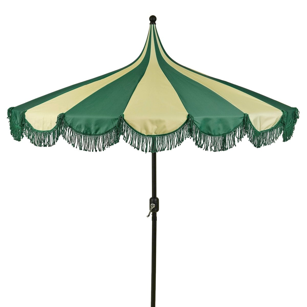 Groene gestreepte parasol Kim Ø235 cm