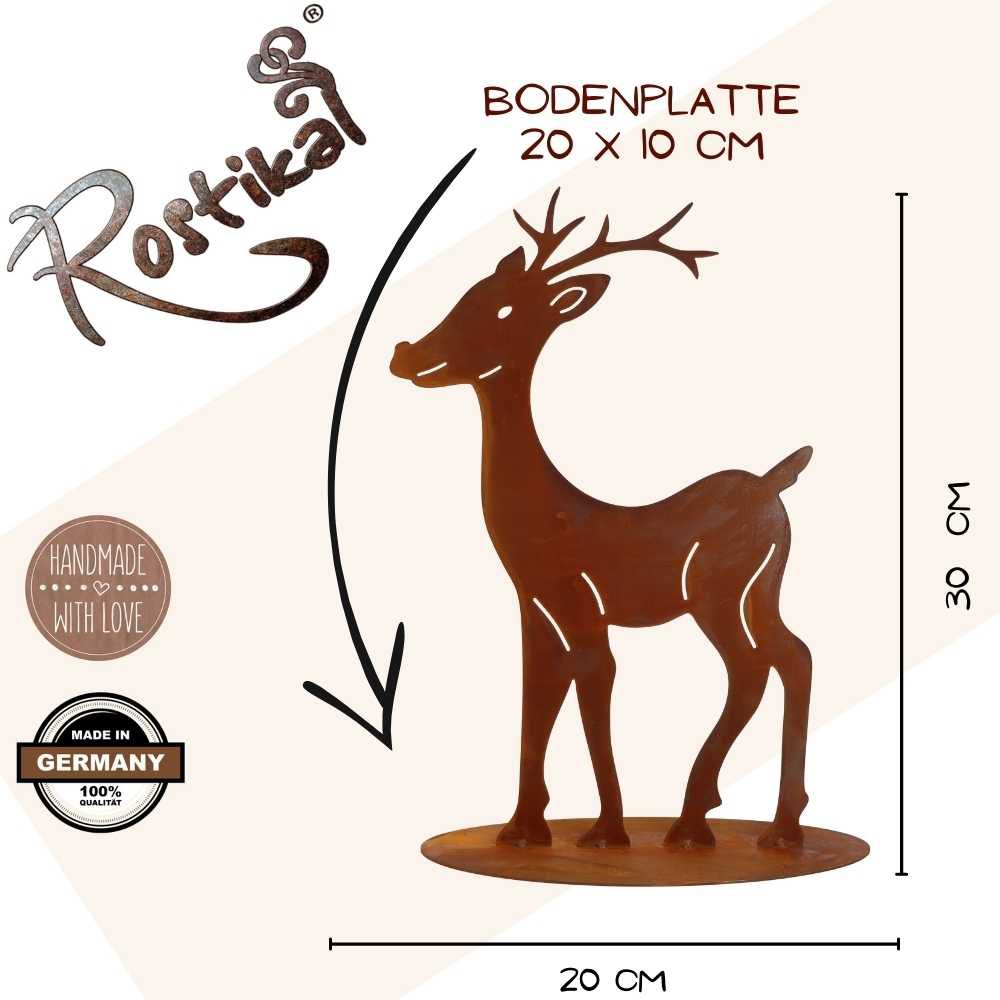 Roestmetalen rendier, 3 maten
