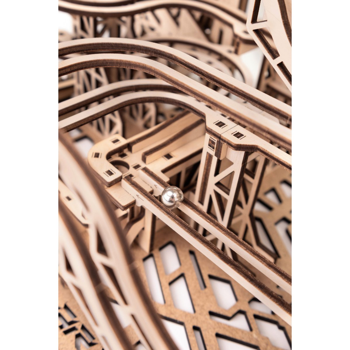 Marble Run mechanische houten knikkerbaan, 43,6 × 26,4 × 24,7 cm