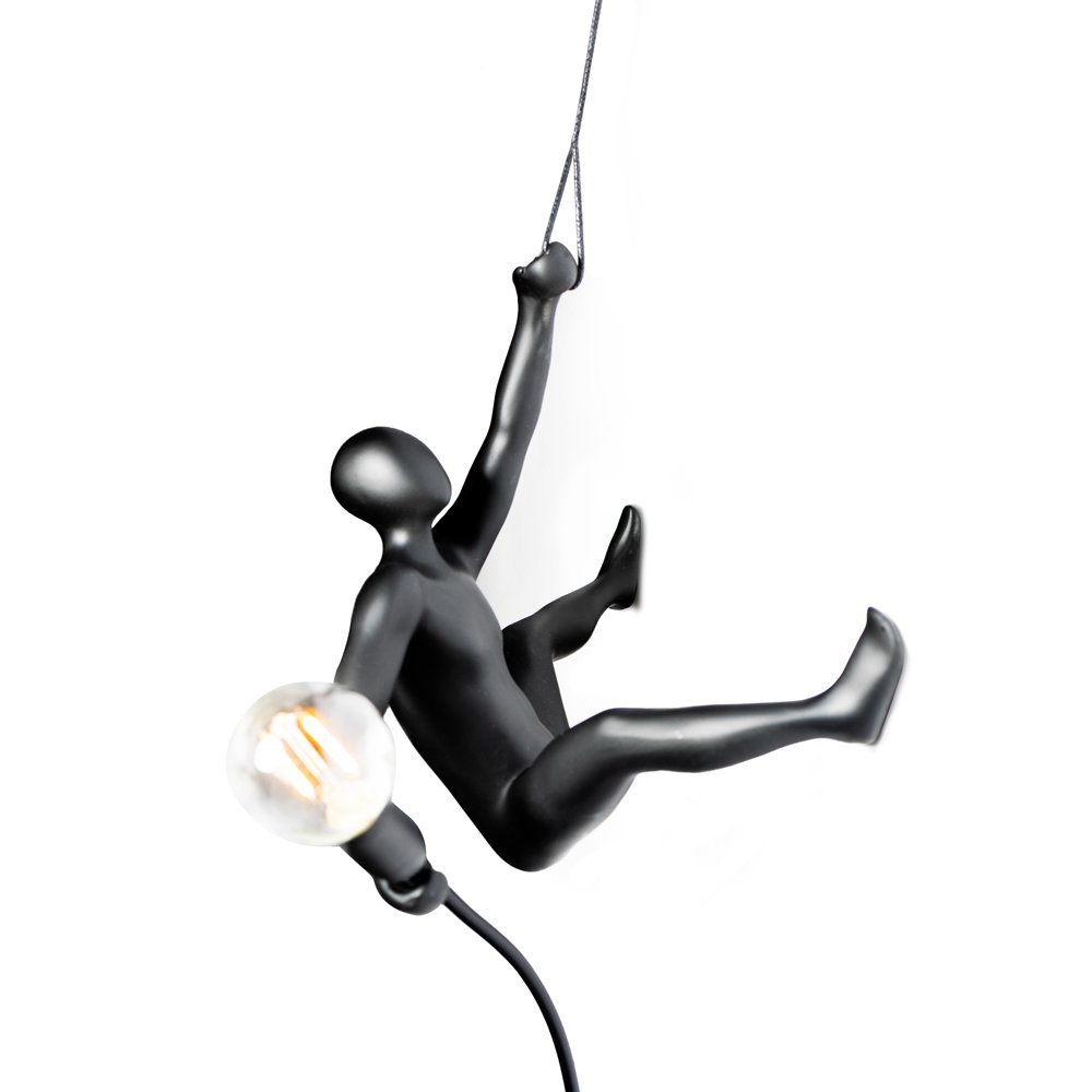 Climber wandlamp, zwart, 30 × 16 × 17 cm