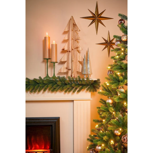 Houten kerstboom naturel, 78 cm hoog