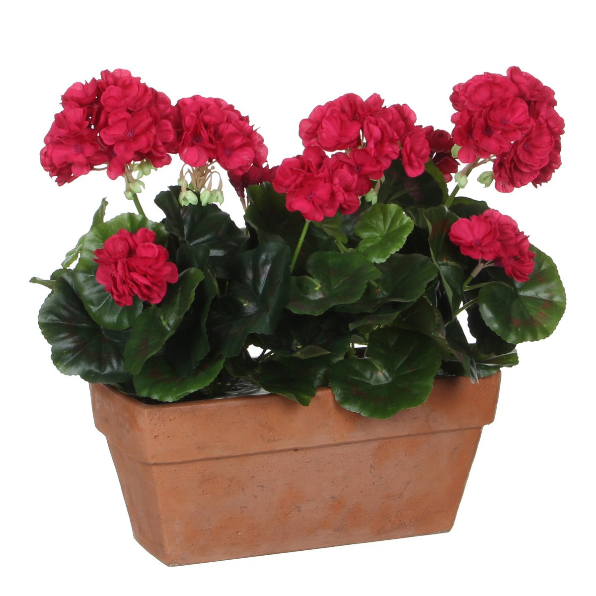 Geranium kunstplant donkerroze, 40 × 13 × 29 cm