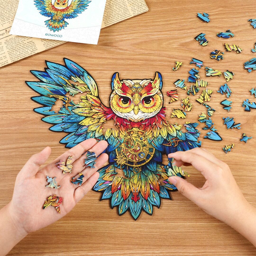Rowood Paradise Owl, houten legpuzzel uil, 200 stukjes