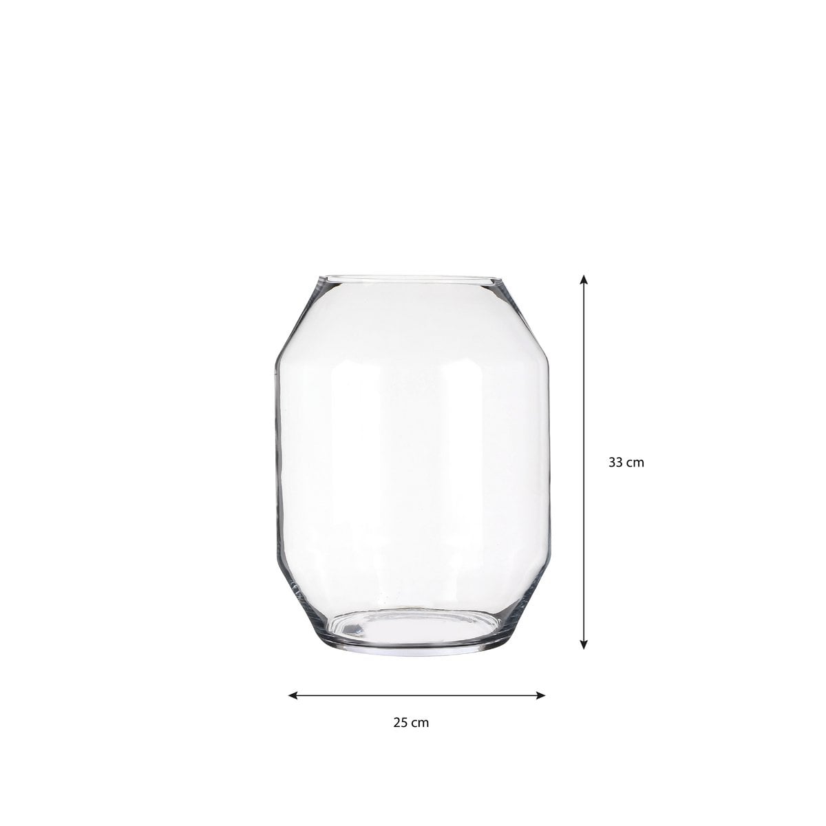 Mica Decorations Dali Vaas – Glas Transparant (H33 x Ø25 cm)