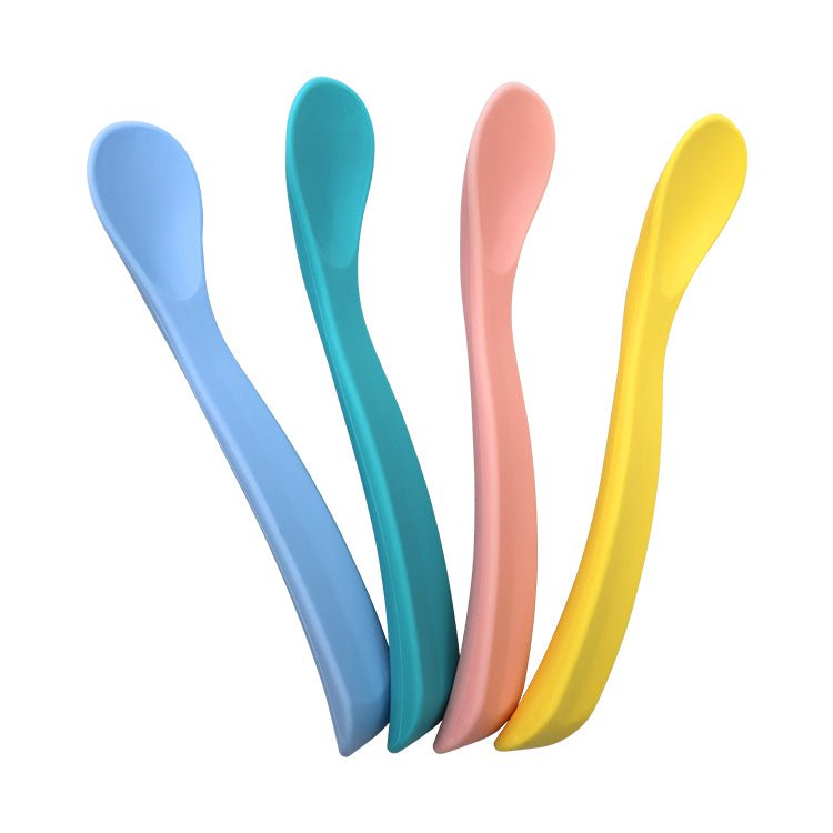 Gebogen siliconen babylepels, 4 stuks