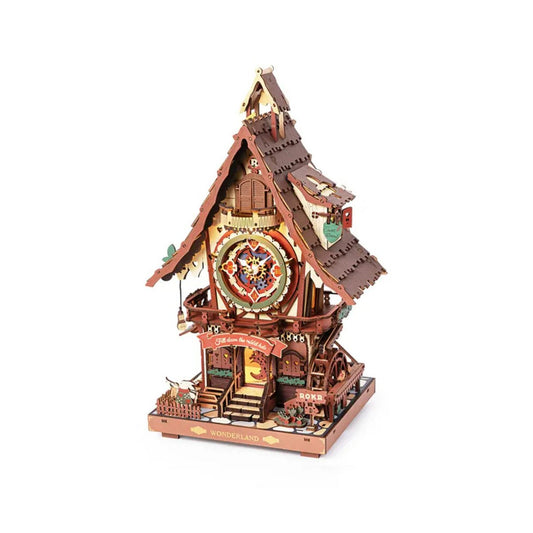 3D houten puzzel koekoeksklok 21 x 17 x 34 cm