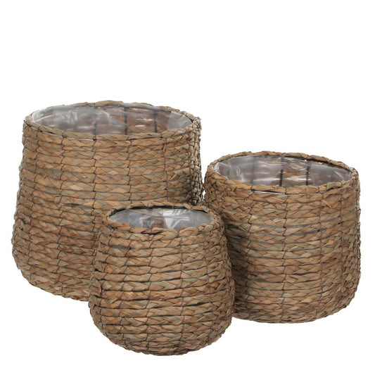 Avalon plantenmanden, set van 3, zeegras