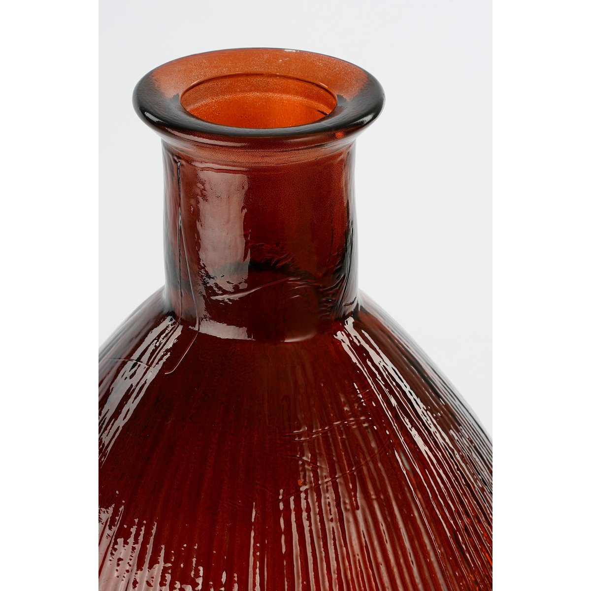 Mica Decorations Firenza Flesvaas – Glas Bruin (H59 x Ø29 cm)