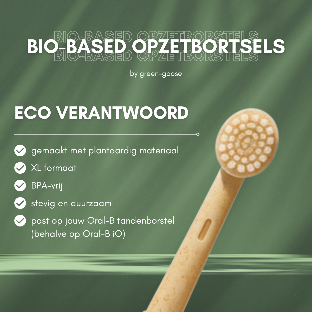 Bio-based Oral-B opzetborstels XL, 4 stuks