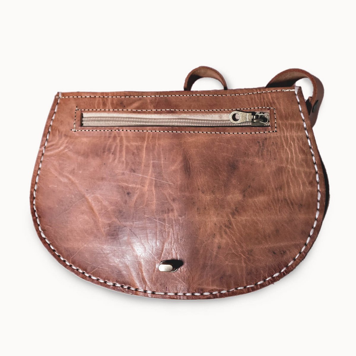 Odalis leren schoudertas van tuigleer, 27 × 6 × 21 cm