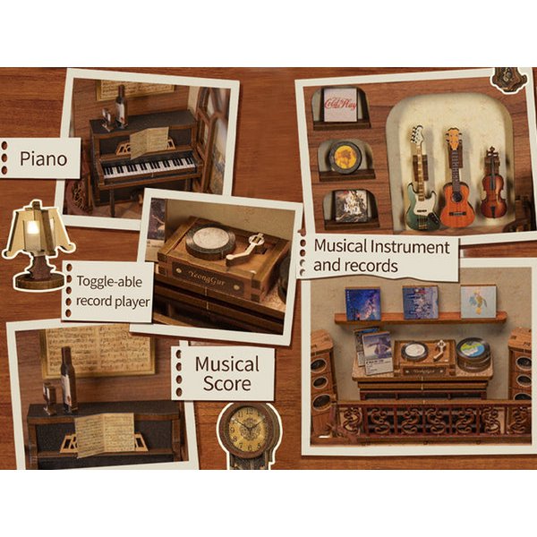 Book nook The Secret Rhythm, 23 cm