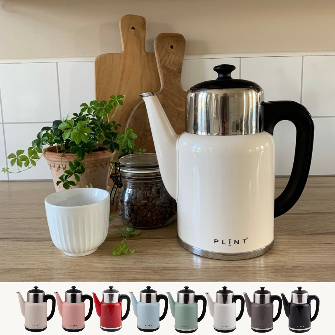 Dubbelwandige waterkoker met temperatuurregeling, 1,7 liter