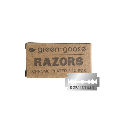 Klassieke safety razor roségoud met 10 scheermesjes