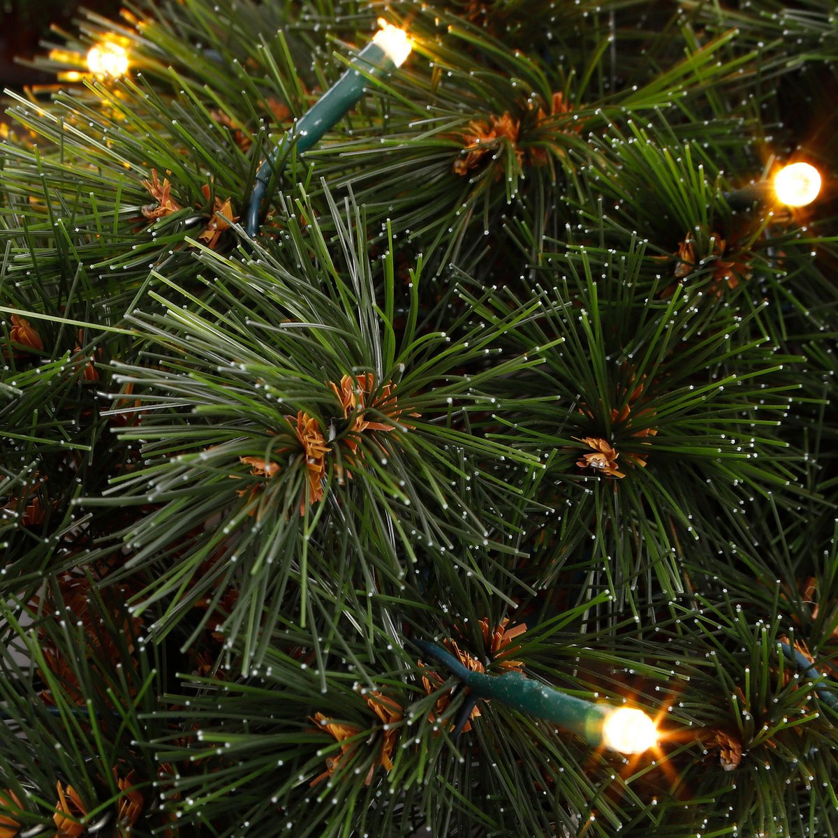 Forest Frosted kerstkrans met verlichting, groen, Ø60 cm