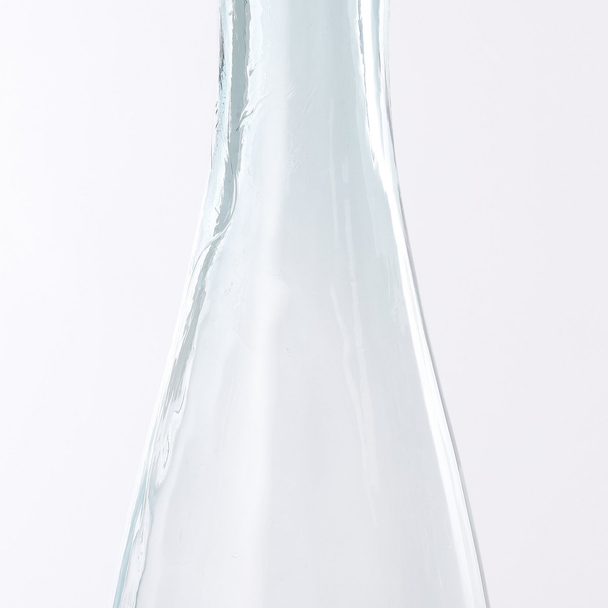 Kyara flesvaas, gerecycled glas, transparant, Ø 20 × 100 cm