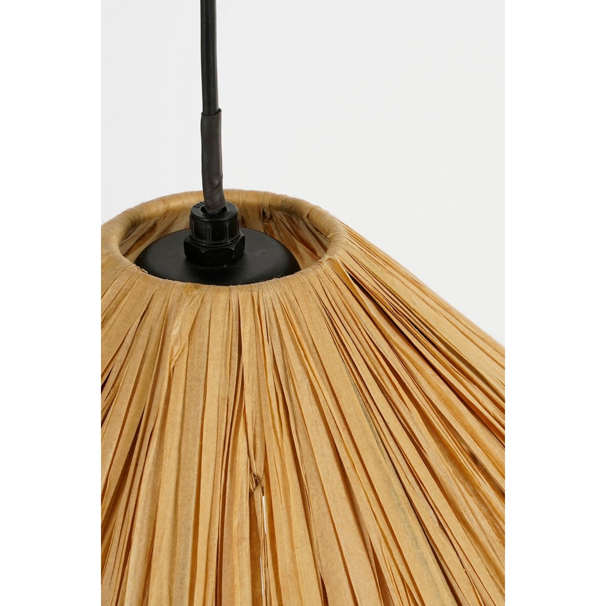 Elisa hanglamp raffia zwart Ø40 cm