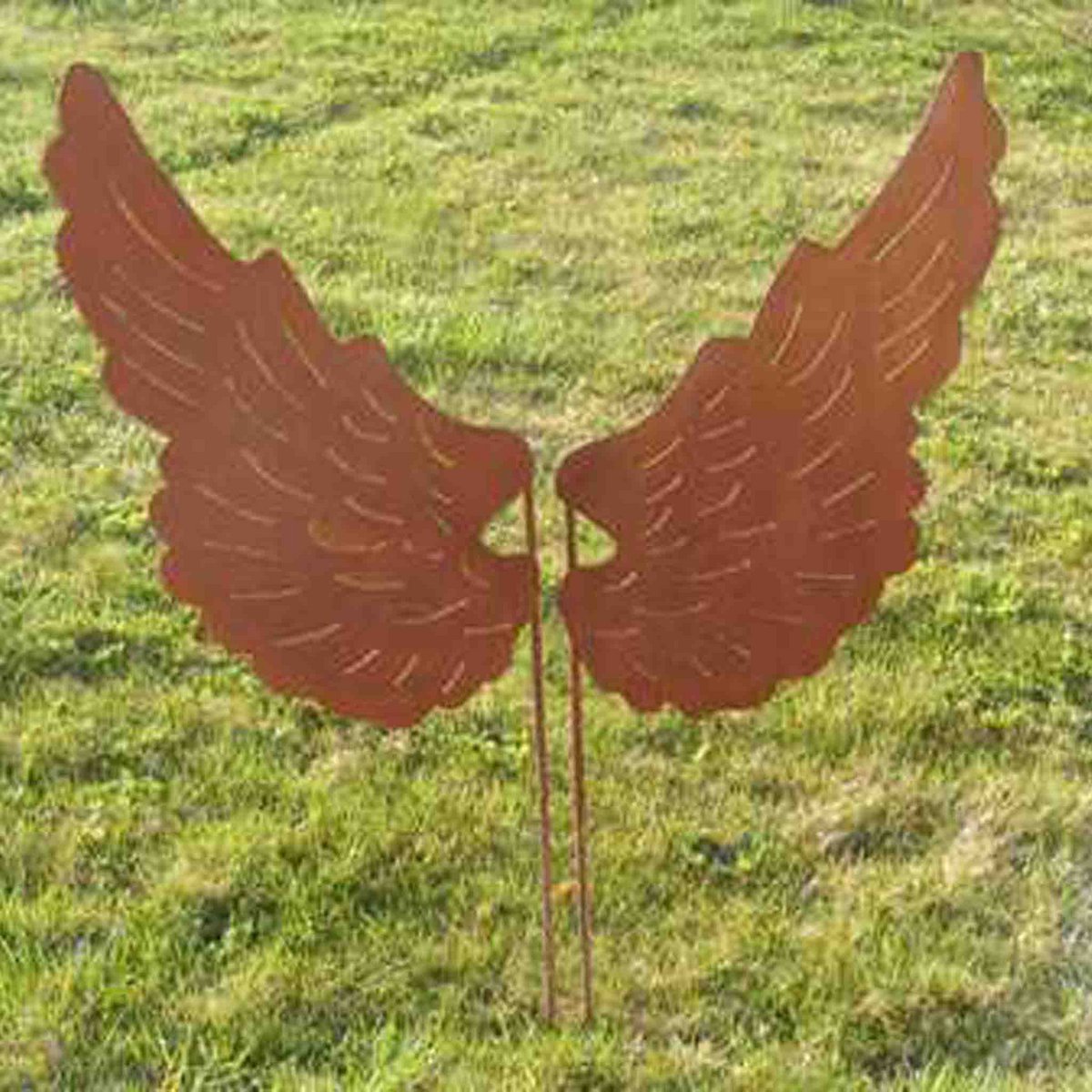 Engelenvleugels decoratie, roestpatina, 40 × 20 cm