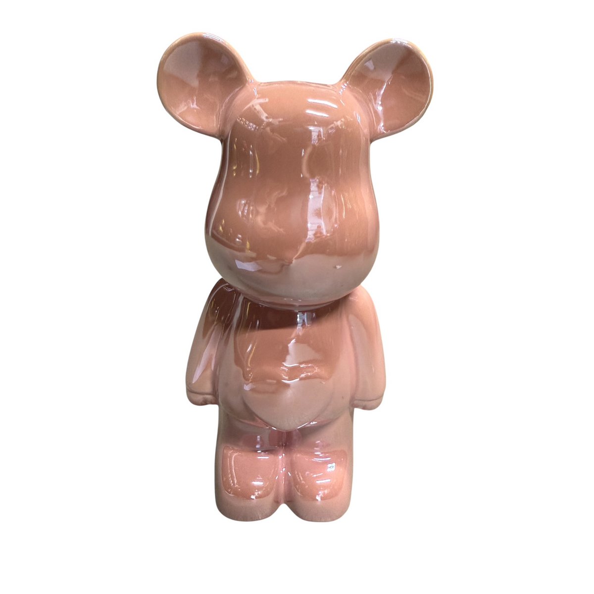 Beer van keramiek roze, 28 cm