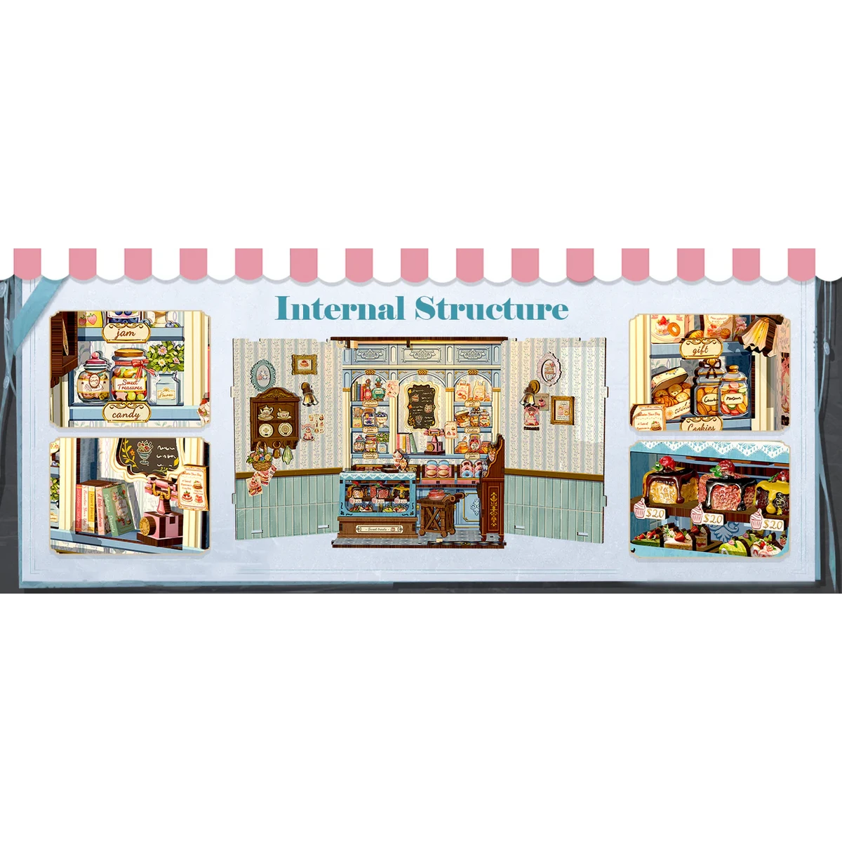 Sweet Marie miniatuurhuisje, 16 × 15 × 21 cm