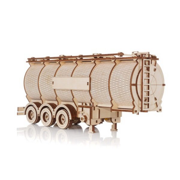 3D mechanische houten puzzel tank oplegger Road King truck 39,7 × 10,8 × 20 cm – 251 stukjes