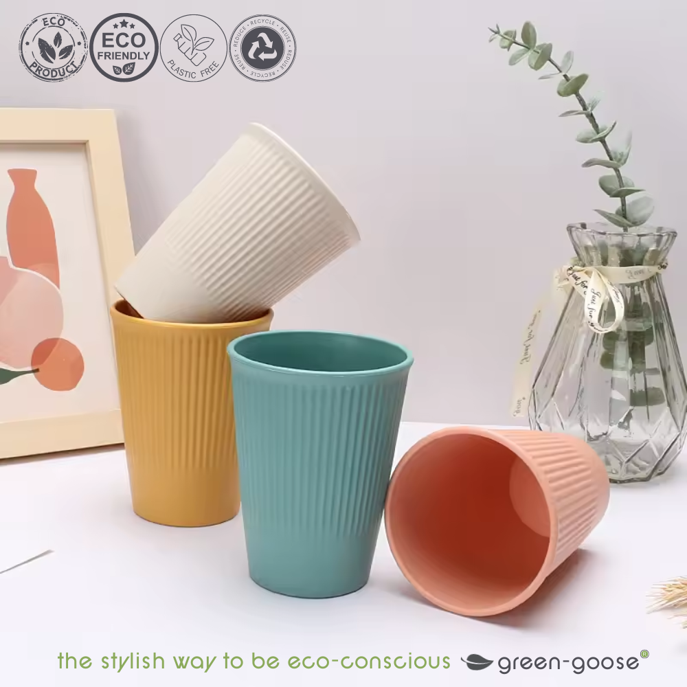 Bioplastic serviesset met bestek, 28-delig