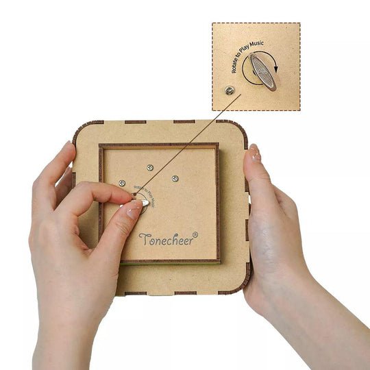 DIY 3D houten muziekdoos New York, 14 x 14 x 19 cm