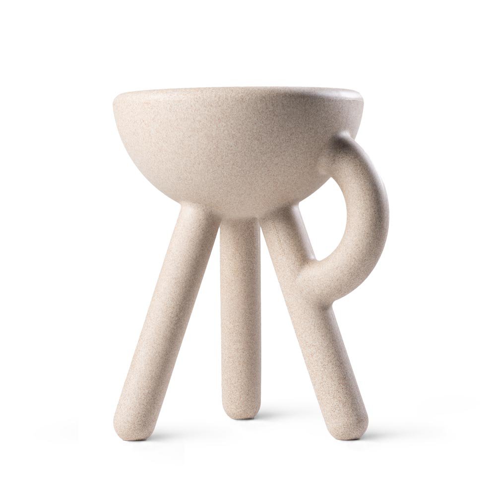 Tubby kruk, bijzettafel, sand, 38 × 33 × 45 cm