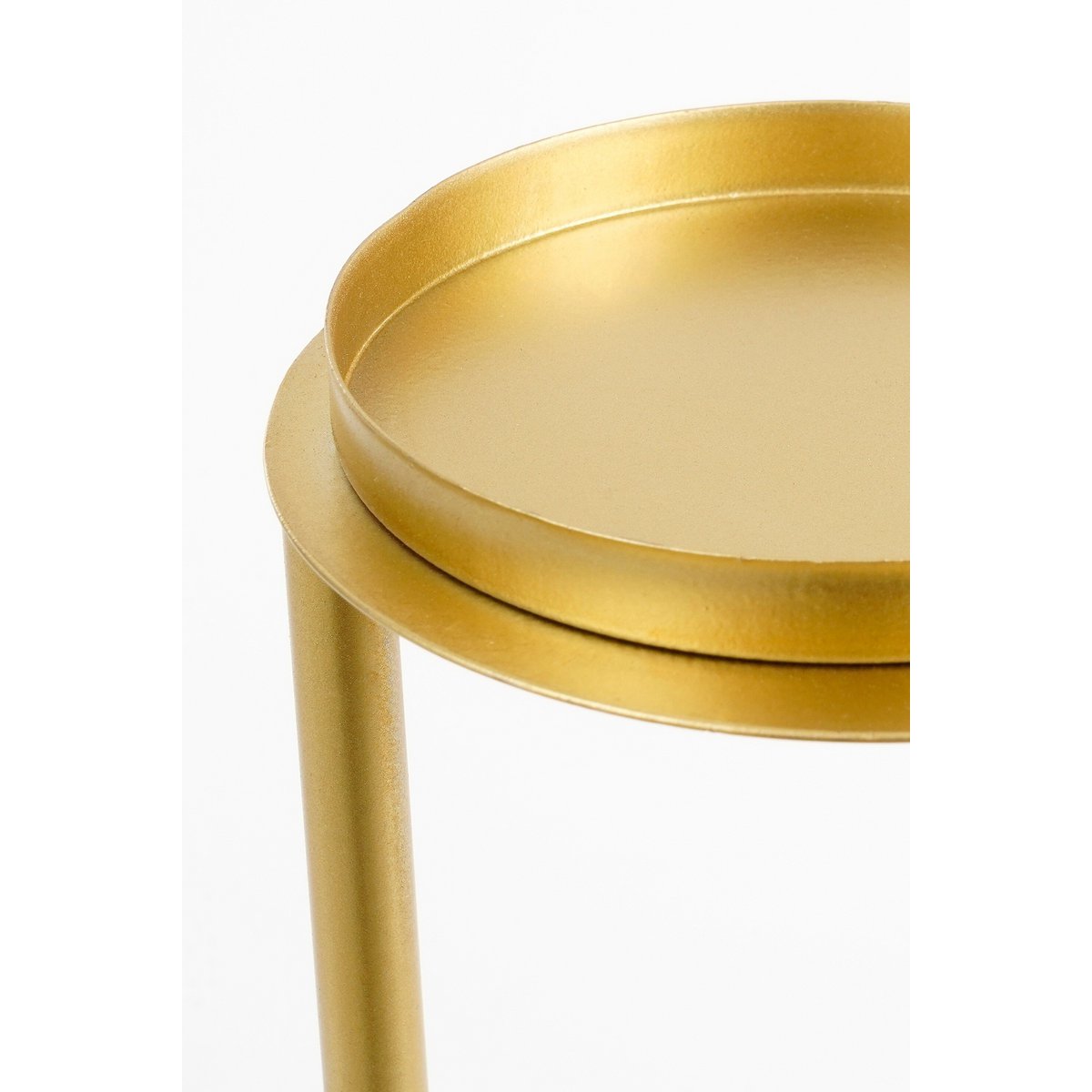 Aletta kaarsenhouder, ijzer, goud, 15 × 48 cm