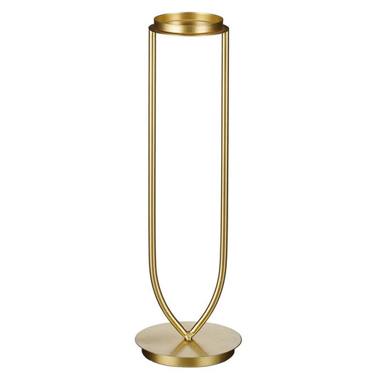 Aletta kaarsenhouder, ijzer, goud, 15 × 48 cm