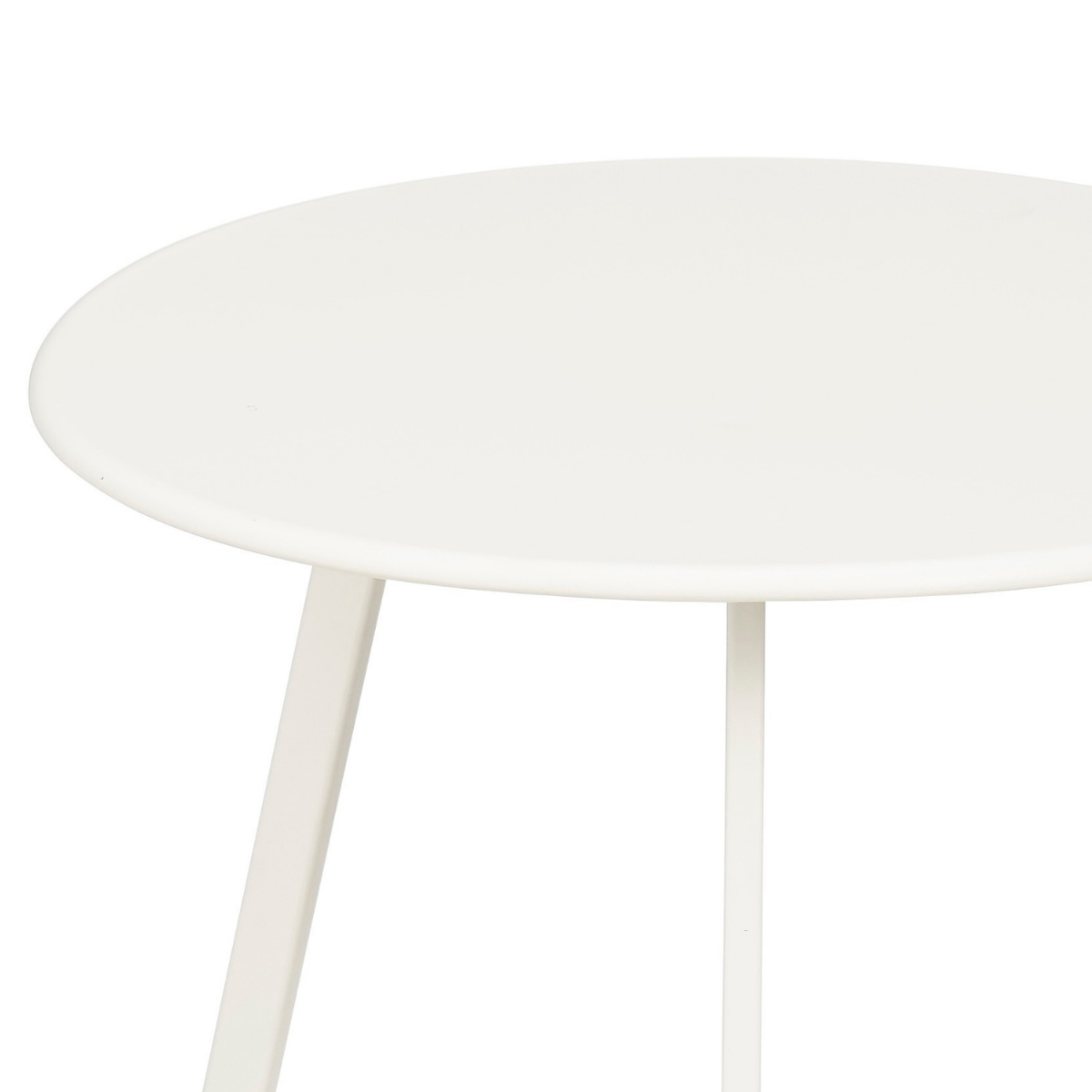 Seattle ronde bijzettafel voor binnen en buiten in wit, 38 × 38 × 30 cm