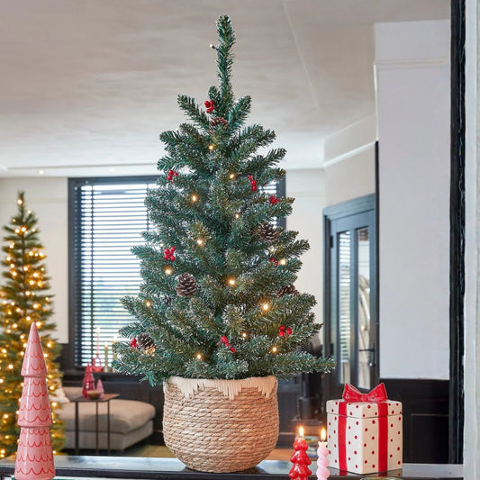 Creston kunstkerstboom met LED, 90 cm, Ø 50 cm