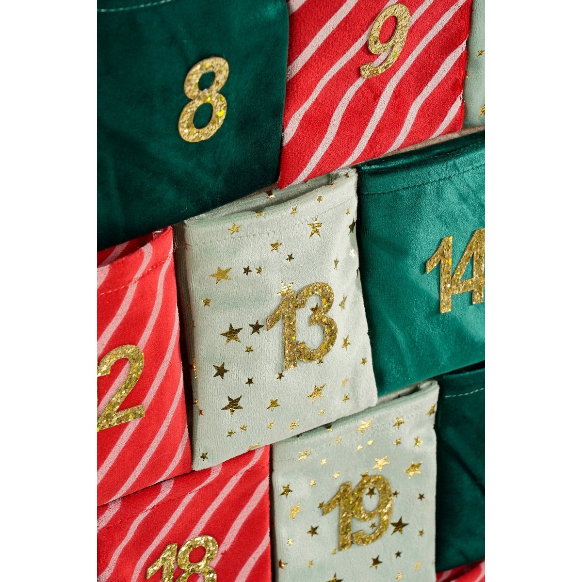 Adventskalender kerstboom van vilt, 51 × 0,5 × 72 cm