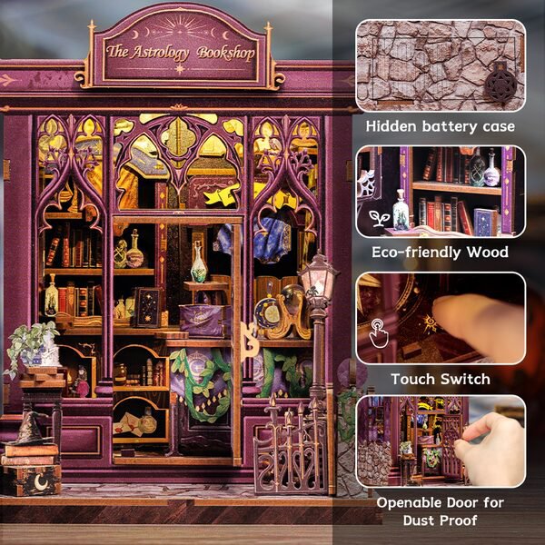 The Astrology Bookshop miniatuurhuisje, 15,5 × 16 × 18 cm