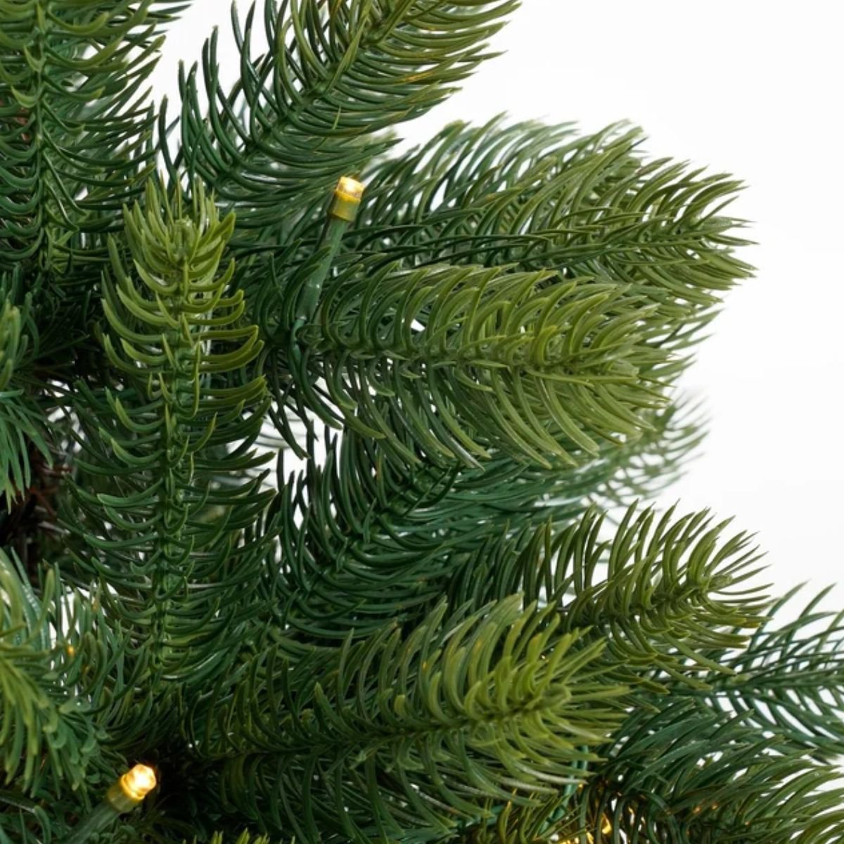 Nagoya set van 2 kunstkerstbomen en kerstkrans met verlichting, 90 cm, Ø 45 cm