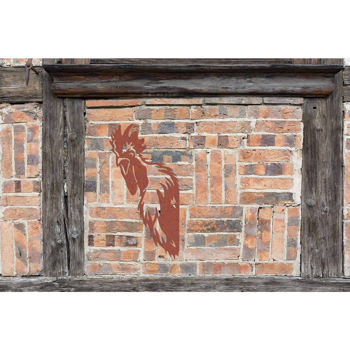 Kiekeboe Herman de Haan roest ornament staal – tuin en schuttingdecoratie