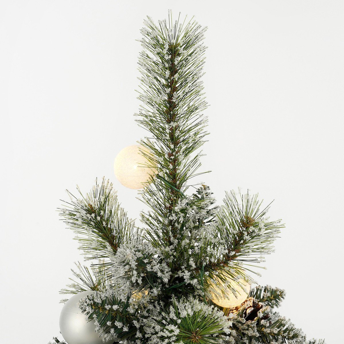 Kaprun kunstkerstboom met verlichting, rijp-effect, 90 cm, Ø 51 cm
