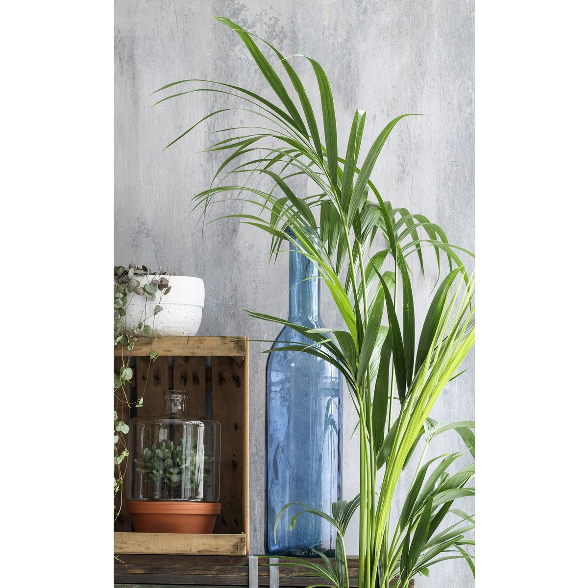 Mica Decorations Rioja Flesvaas – Gerecycled Glas Lichtblauw (H50 x Ø15 cm)