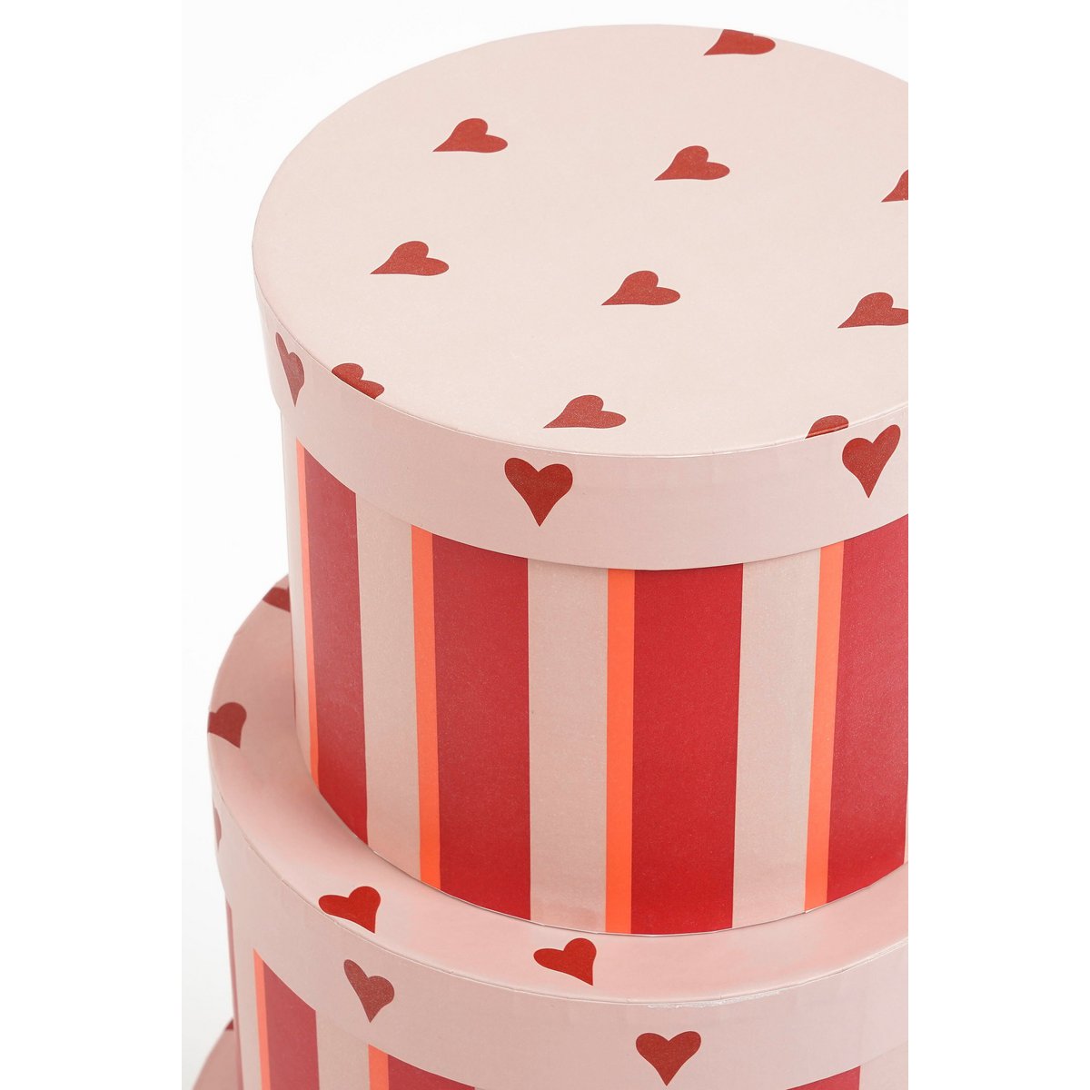 Set van 3 FSC® papieren opbergdozen, rood/roze
