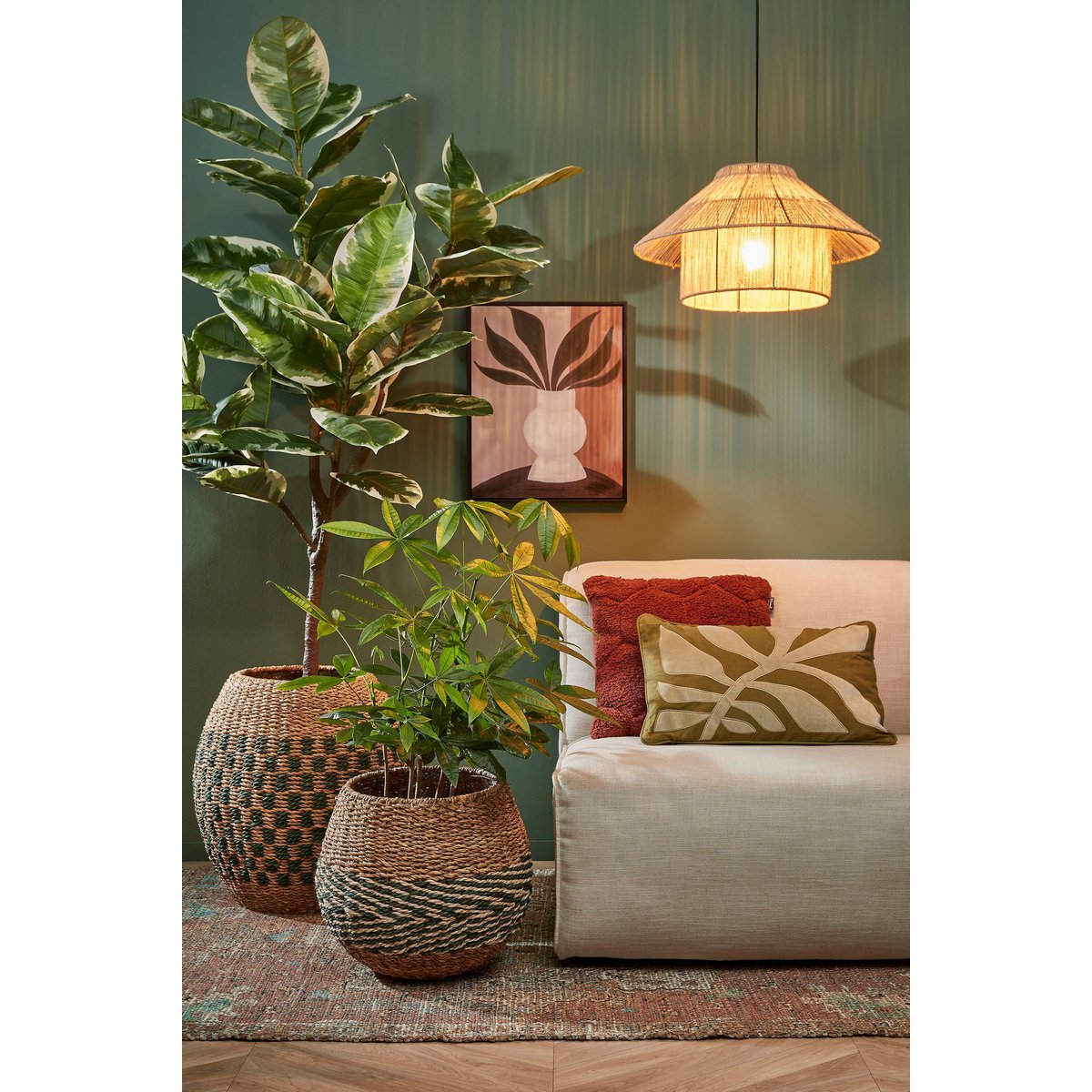 Elsa hanglamp jute zwart Ø50 cm