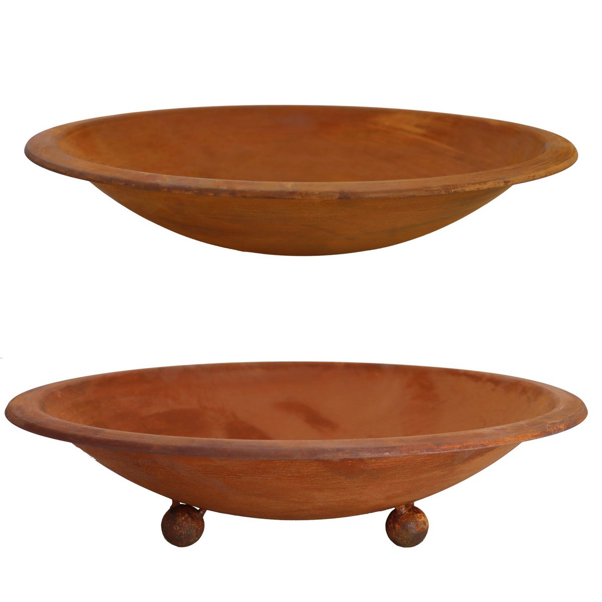 Roestkleurige plantschaal, 50, 60 of 72 cm