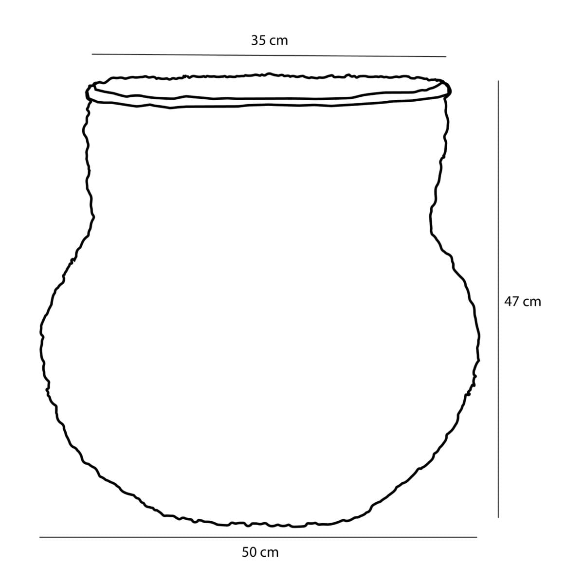 Mica Decorations Tacoma Opbergmand – Jute Geel (H47 x Ø50 cm)