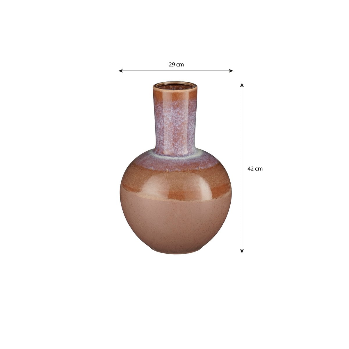 Mica Decorations Holm Vaas – Keramiek Terracotta (H42 x Ø28,5 cm)