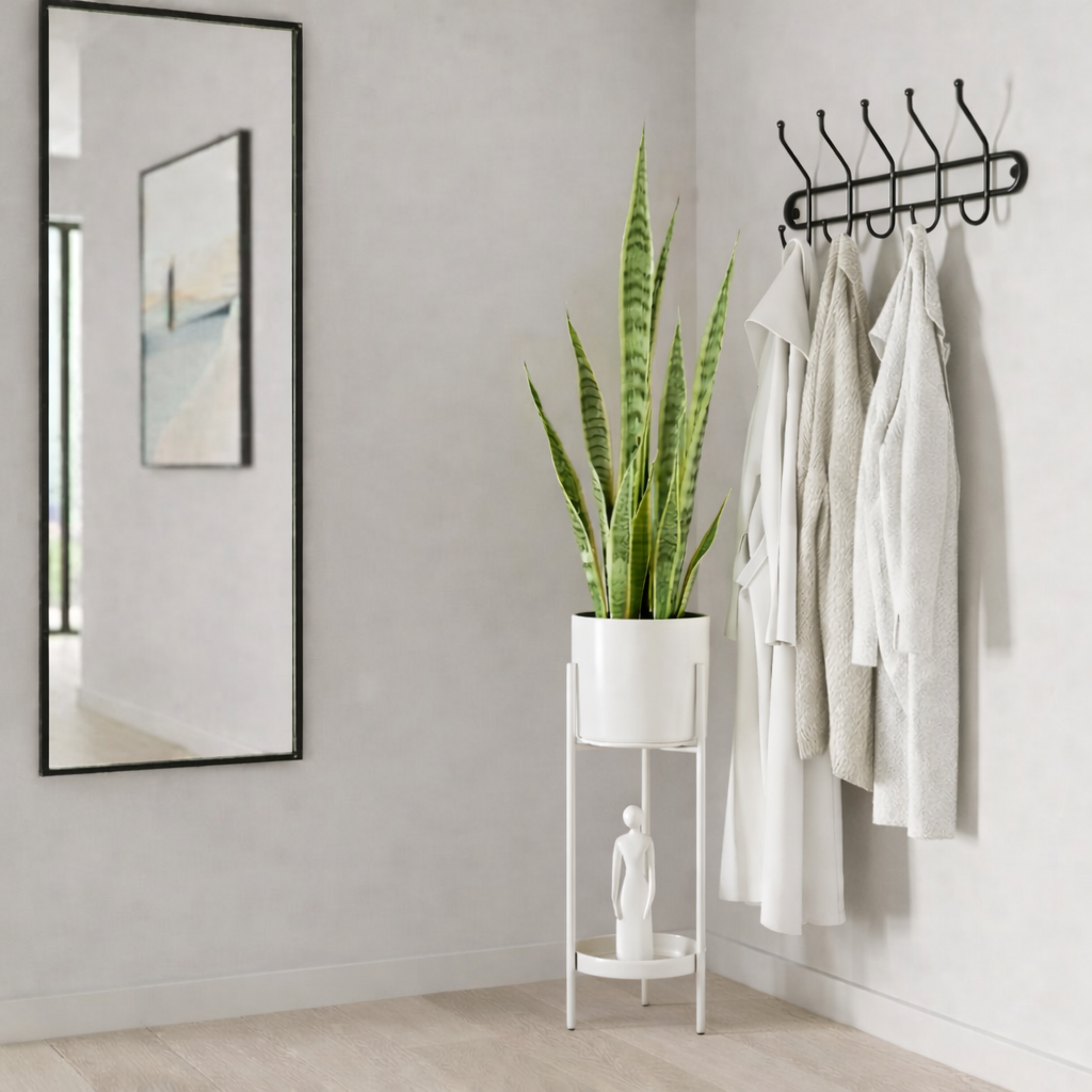 Colyn bloempot op standaard wit Ø 19 × 60 cm