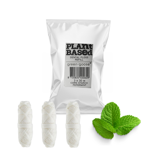 Bio-based flosdraad navulling, 3 x 30 meter, mint
